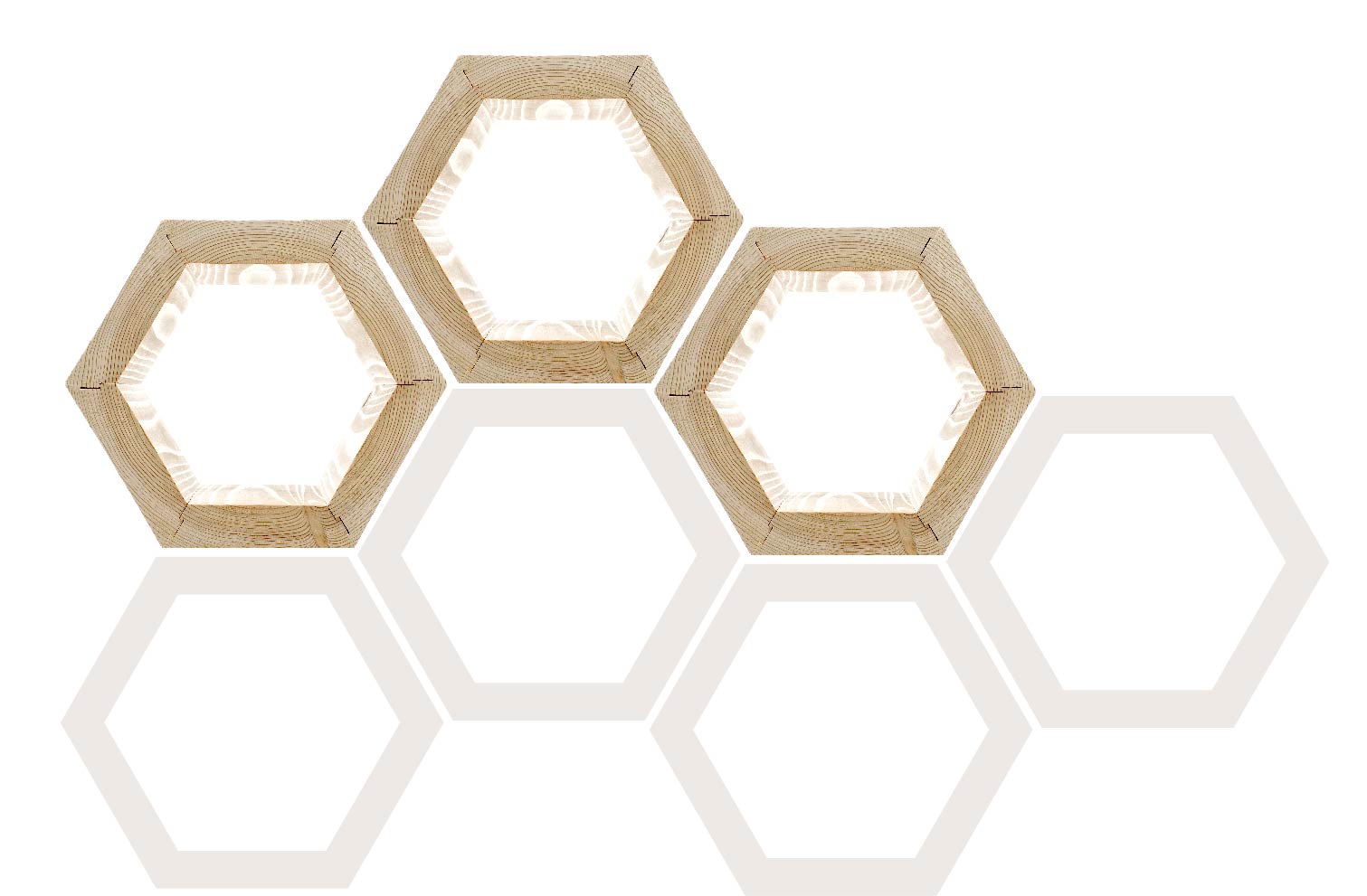 ari吉野を感じるハニカムボックス重ねイメージ